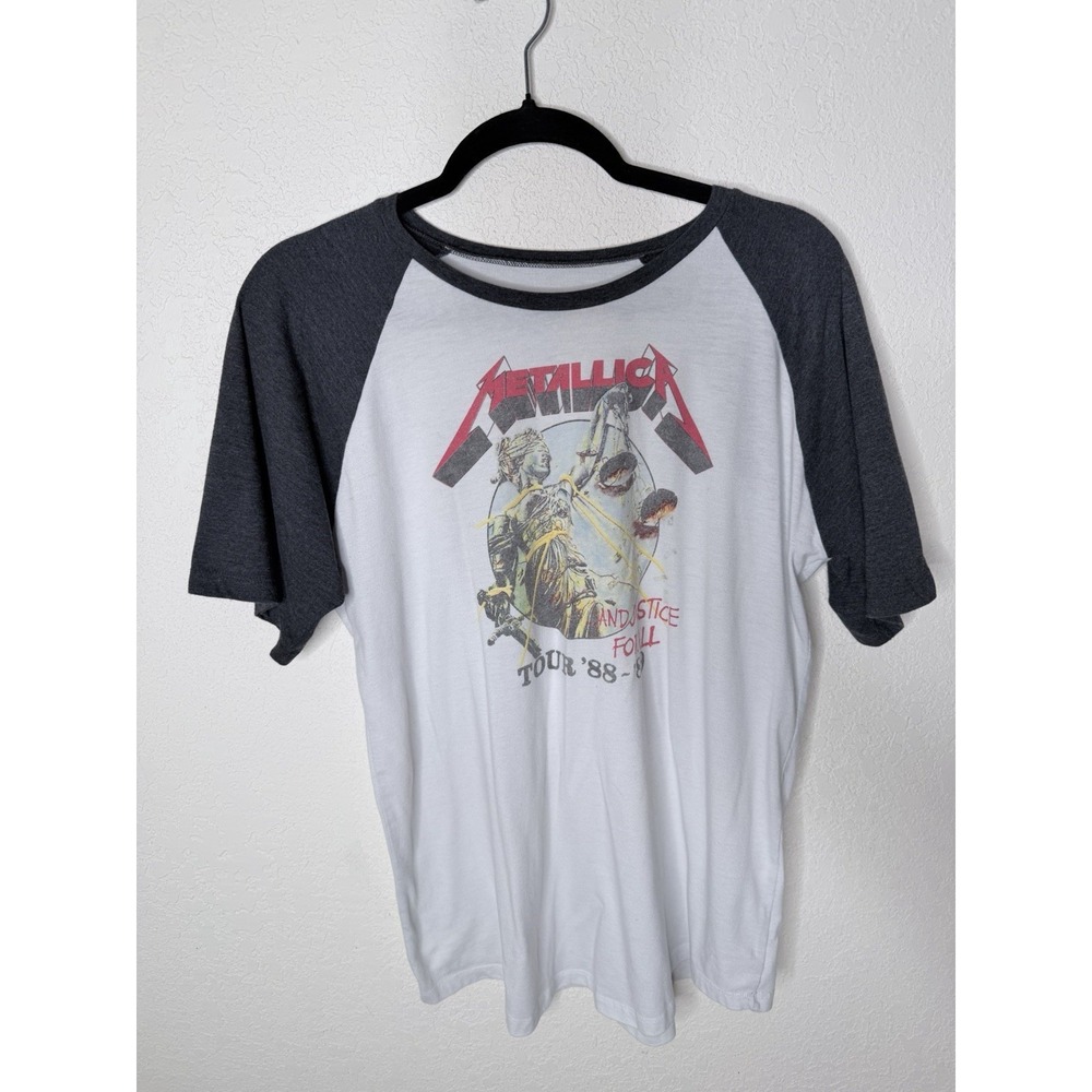 Metallica And Justice For All Tour '88-'89  T-Shirt Youth XX L Vintage Style